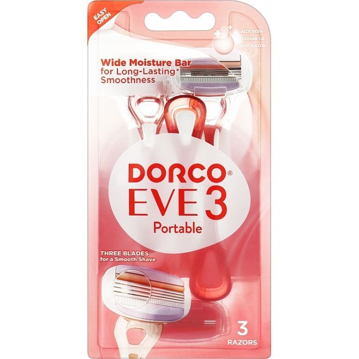 Бритва Dorco Eve 3 Portable Одноразовая Для женщин 3 шт. (8801038592633)