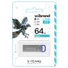 USB флеш накопитель Wibrand 64GB Falcon Silver-Blue USB 2.0 (WI2.0/FA64U7U) изображение 2
