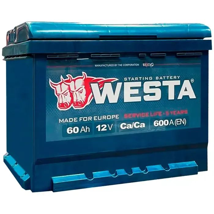 Аккумулятор автомобильный Westa 6CT-60 А (1) А 600A