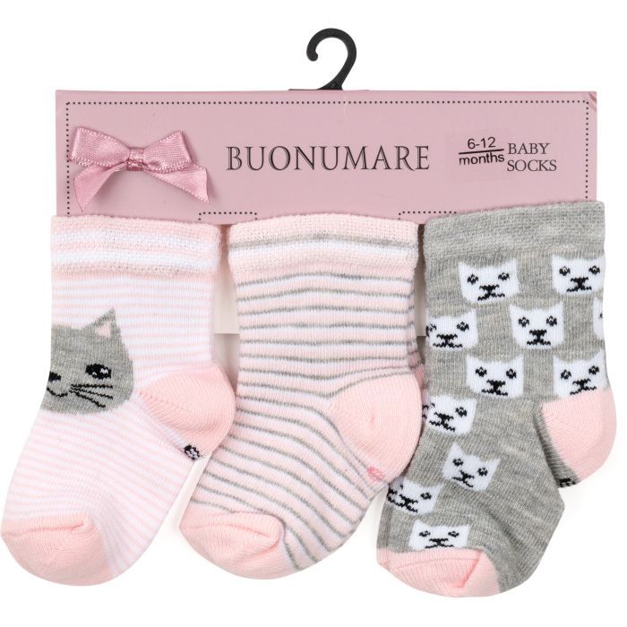 Носки детские BNM набор с котиками (M0C0101-2029-6-12G-peach)