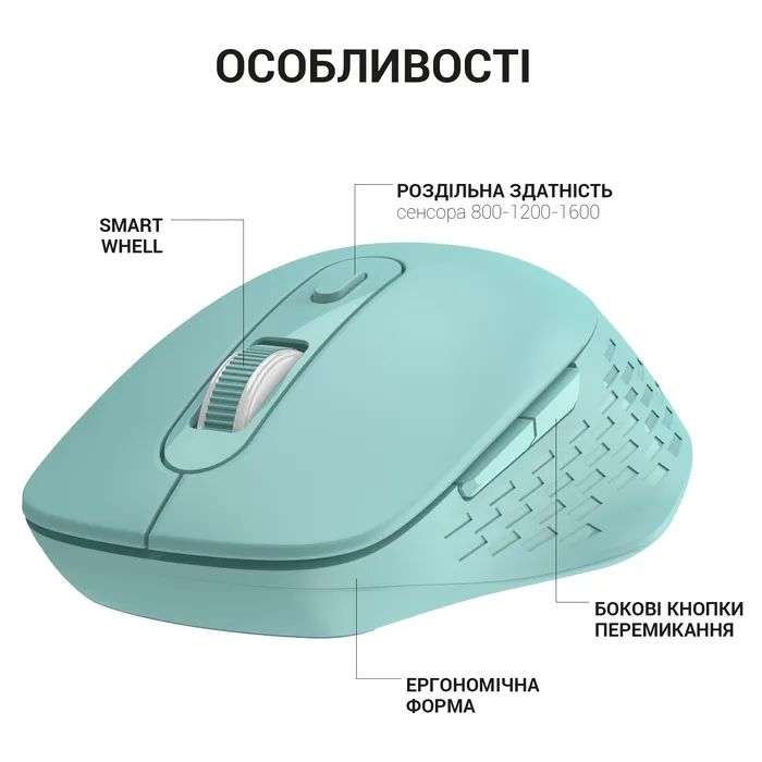 Мышка OfficePro M230C Silent Click Wireless/Bluetooth Blue (M230С) изображение 6