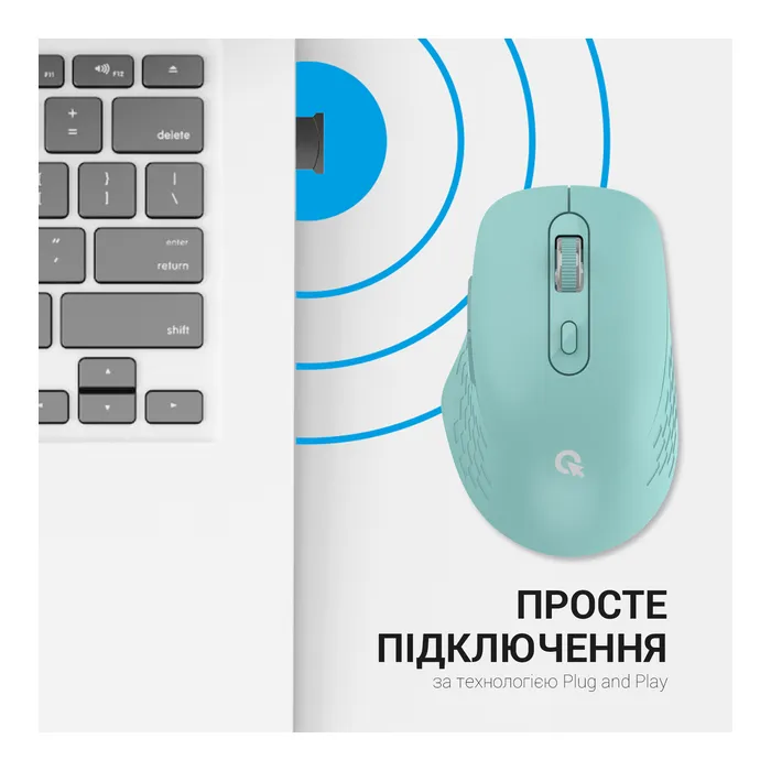 Мышка OfficePro M230M Silent Click Wireless/Bluetooth Mint (M230M) изображение 8