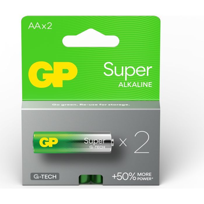 Батарейка Gp AA LR6 Super Alcaline * 2 (15A21-SB2 / 4891199216732) зображення 2