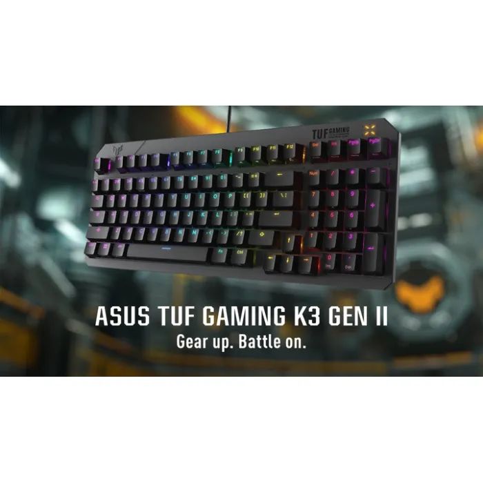 Клавіатура ASUS TUF Gaming K3 Gen II Opti-Mech RGB Red Switches USB UA Black (90MP0390-BKMA00) зображення 7