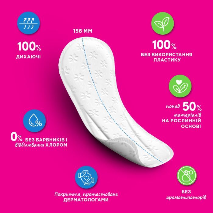 Ежедневные прокладки Carefree Cotton Feel Flexiform Без аромата 56 шт. (3574661482194) изображение 7