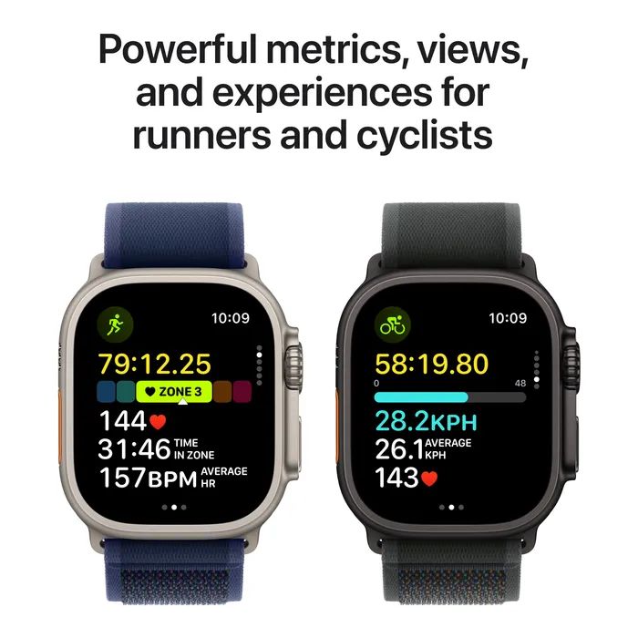 Смарт-часы Apple Watch Ultra 2 2024 GPS + Cellular 49mm Natural Titanium Case with Blue Trail Loop - M/L (MX4L3UL/A) изображение 4