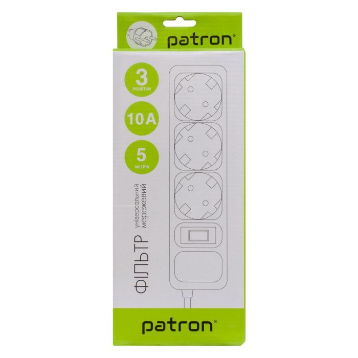 Сетевой фильтр питания Patron EXT-PN-SP-1035-GR, 5m Gray (EXT-PN-SP-1035-GR) изображение 3