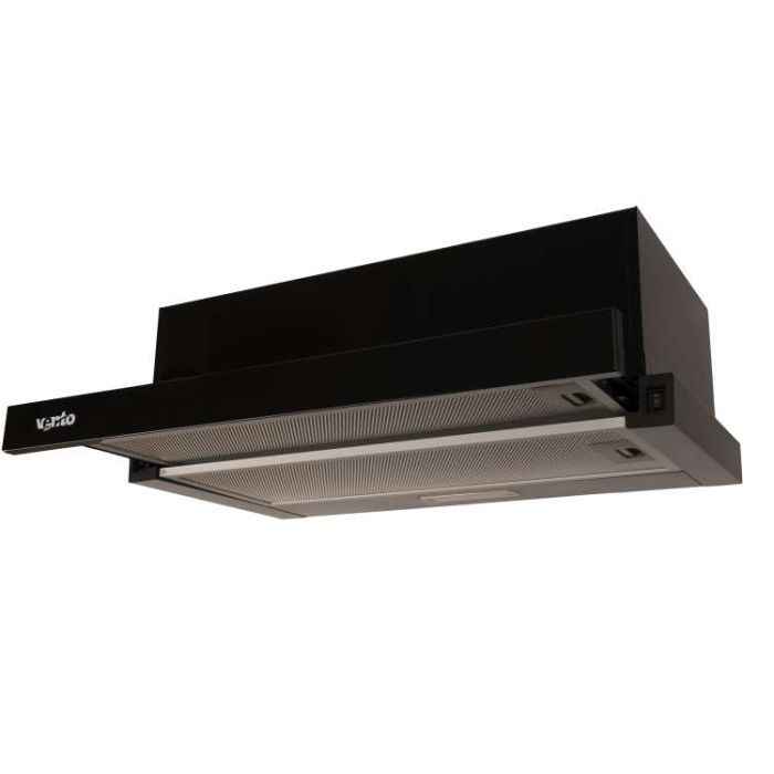 Витяжка кухонна Ventolux GARDA 60 BK (700) LED 2S зображення 2