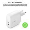 Зарядное устройство Belkin 40W 2хUSB-С PD white (WCB006VFWH) изображение 6