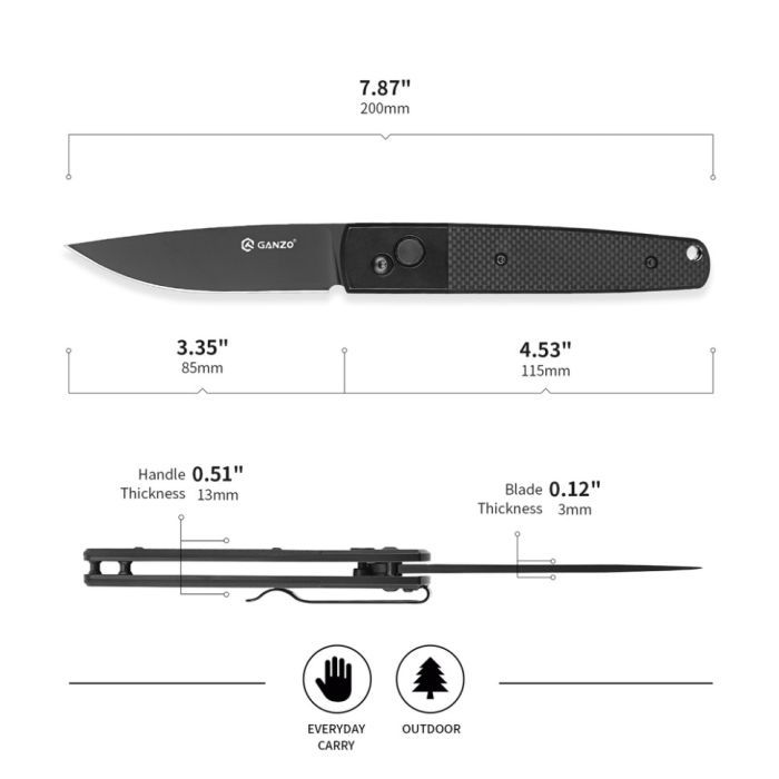 Нож Ganzo G721B-GR изображение 7
