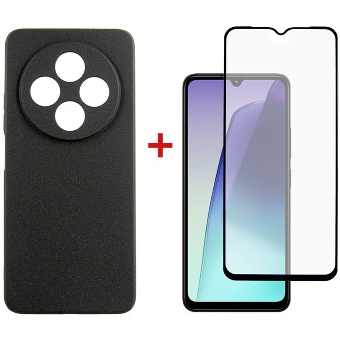 Чохол до мобільного телефона Dengos Xiaomi Redmi 14C Carbon + glass (Blue) (DG-KM-120)