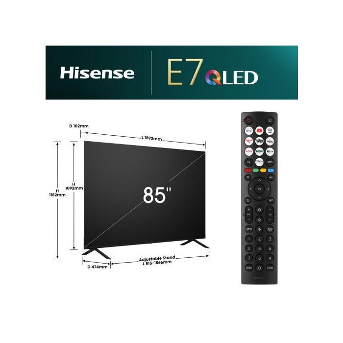 Телевізор Hisense 85E7NQ зображення 4