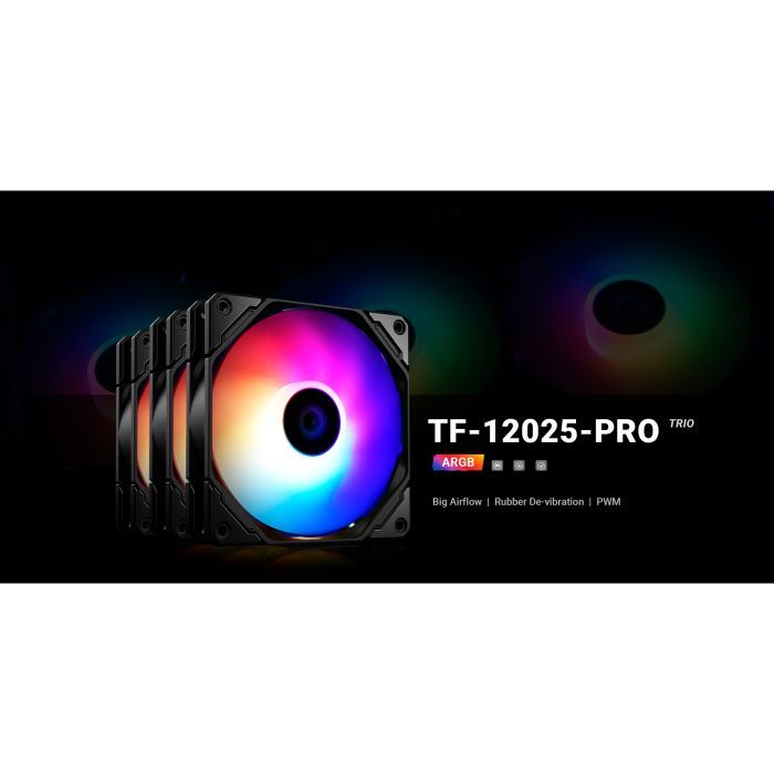Кулер для корпуса ID-Cooling TF-12025-PRO ARGB TRIO изображение 7