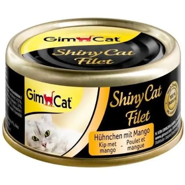 Консервы для кошек GimCat Shiny Cat Filet С курицей и манго 70 г (4002064413792)