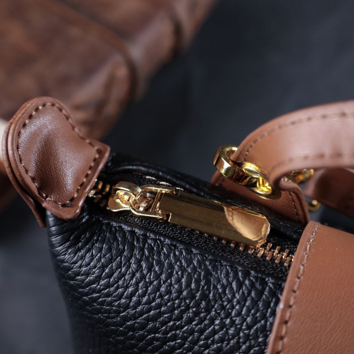 Сумка Vintage Из натуральной кожи Черная (22252) изображение 11