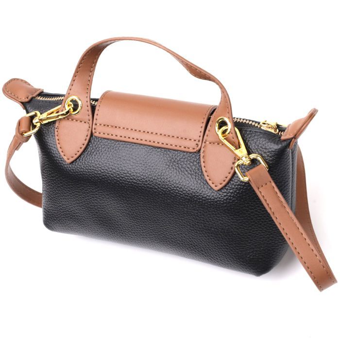 Сумка Vintage Из натуральной кожи Черная (22252) изображение 2