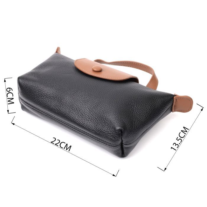 Сумка Vintage Из натуральной кожи Черная (22252) изображение 3