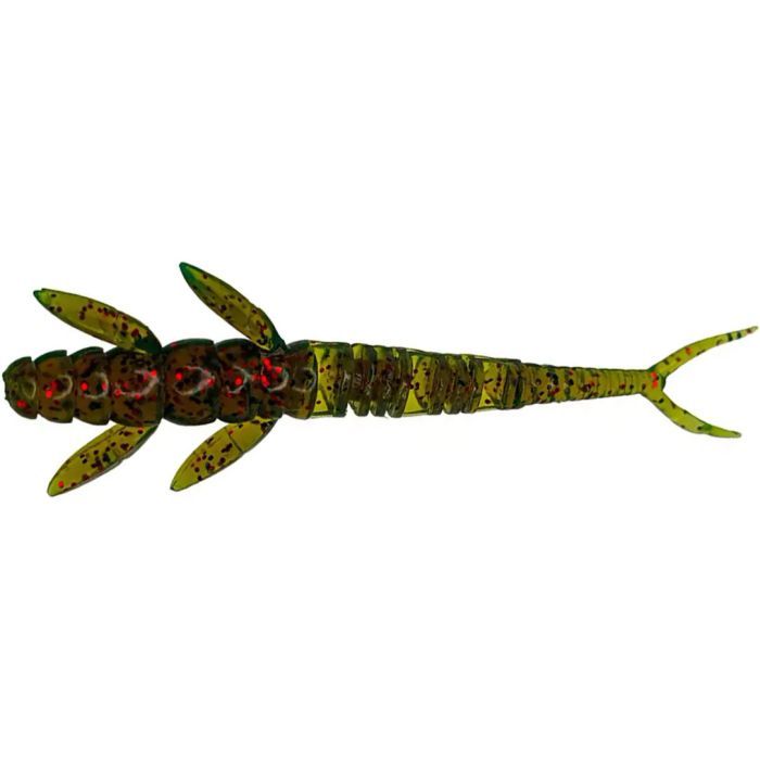 Силикон рыболовный FishUP Flit 1.5" 019 - Motor Oil/Red (10шт/уп) (1864.14.27)