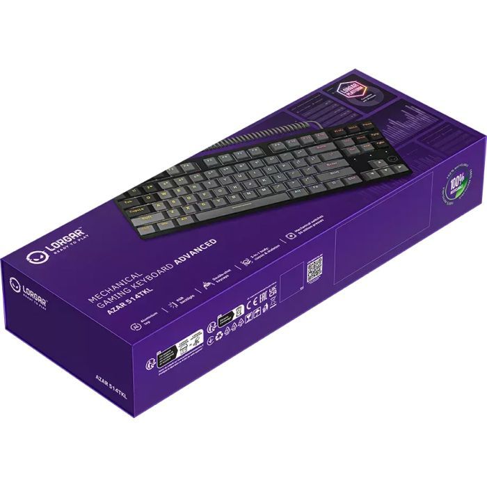 Клавиатура Lorgar Azar 514TKL RGB Mechanical USB UA Black/Grey (LRG-GK514TKL-BK-UA) изображение 8