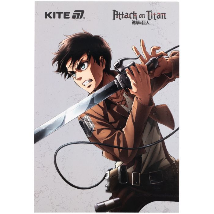 Блокнот Kite Attack on Titan A5, 50 листов, клетка (AT25-194)