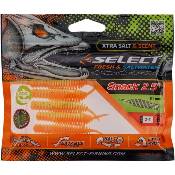 Силикон рыболовный Select Snack 2.5" 072 (6 шт/уп) (1870.39.35) изображение 2