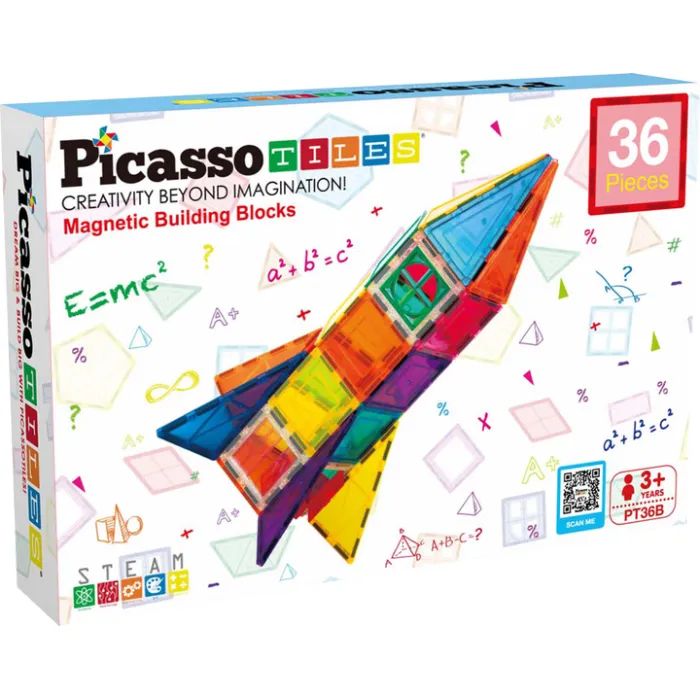 Конструктор Picasso магнітний Tiles Magnetic Building Blocks 36 деталей (817338027971)