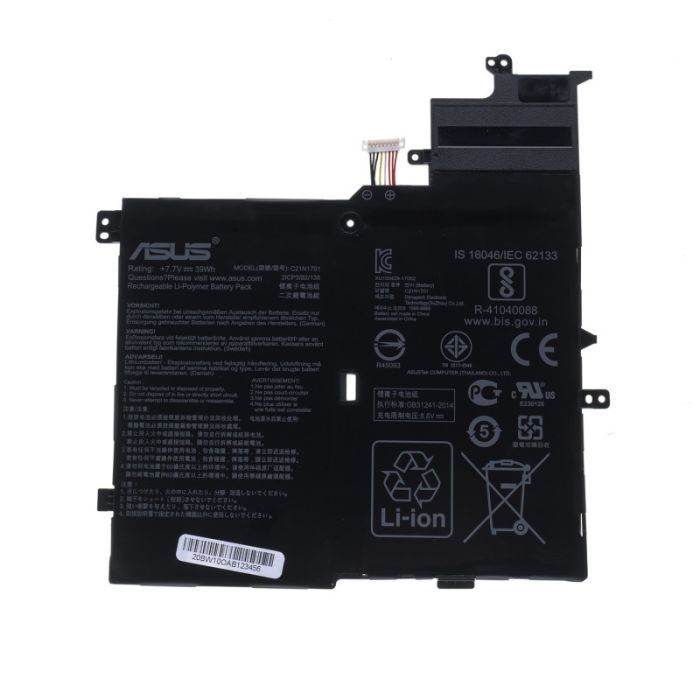 Аккумулятор для ноутбука ASUS ZenBook UX370 C21N1706, 5070mAh (39Wh), 4cell, 7.7V, Li-Pol (A71030)