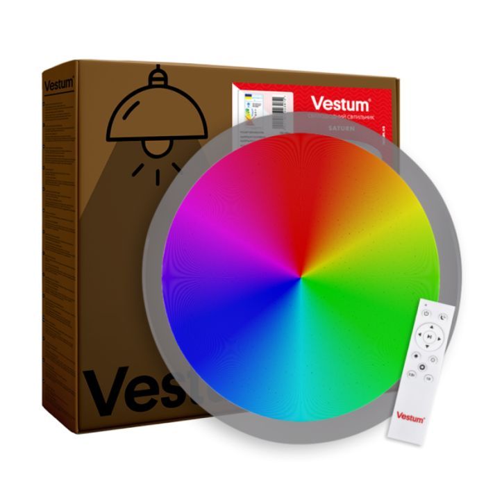 Светильник Vestum SATURN зоряне небо 60W 425*60мм 3000К-6500К RGB з ДК (VS-91071)
