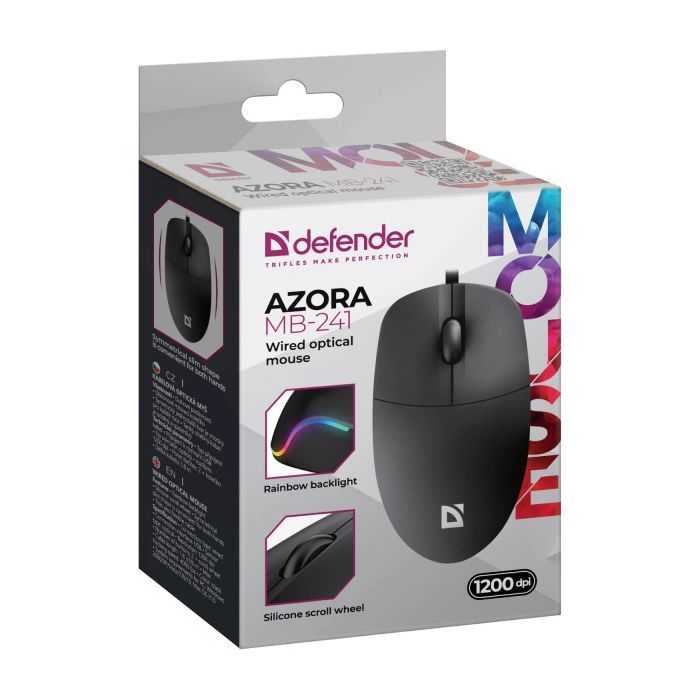 Мышка Defender Azora MB-241 LED USB White (52242) изображение 5