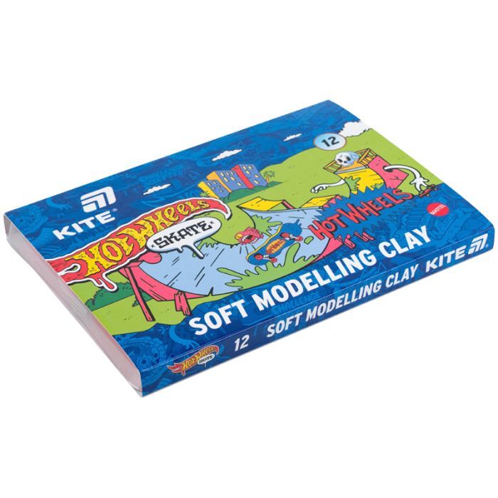 Пластилин Kite Hot Wheels восковий, 12 кольорів, 240 г (HW25-1086-2) изображение 2