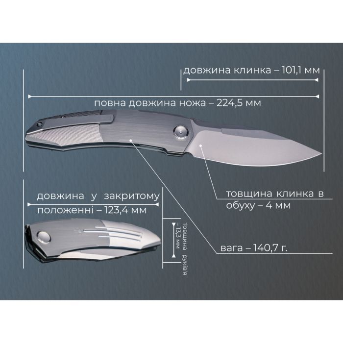 Нож Weknife Sine Wave, Black Titanium, Darkwash (WE23069B-1) изображение 10
