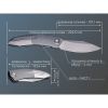 Нож Weknife Sine Wave, Titanium, Stonewash (WE23069B-2) изображение 10