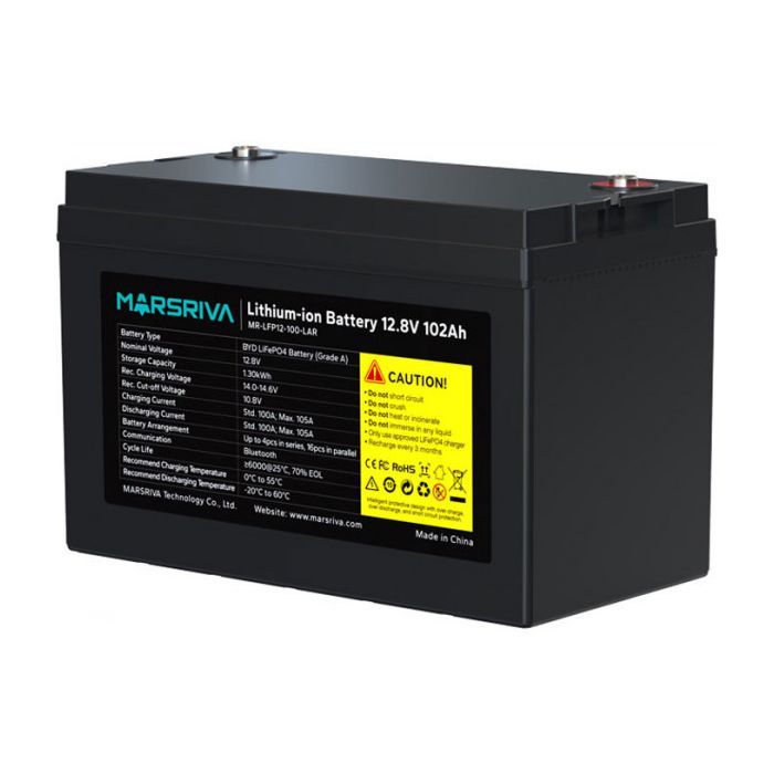 Батарея LiFePo4 Marsriva 12.8V 100Ah V3 (MR-LFP12-100-LAR V3)