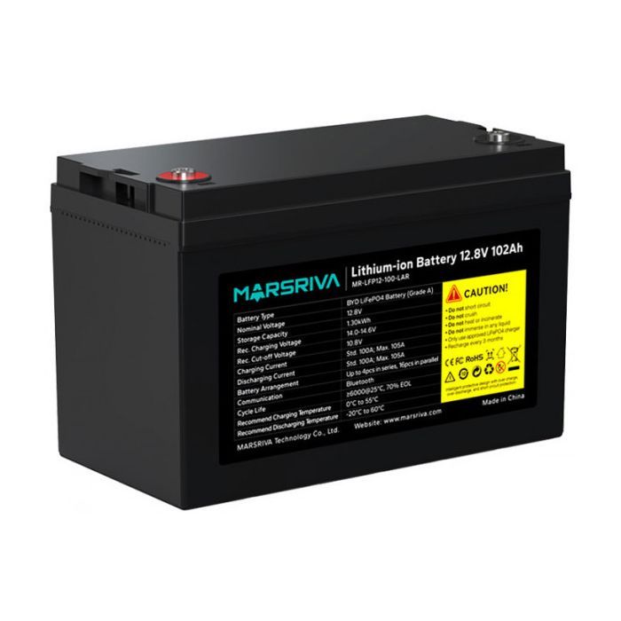 Батарея LiFePo4 Marsriva 12.8V 100Ah V3 (MR-LFP12-100-LAR V3) изображение 3