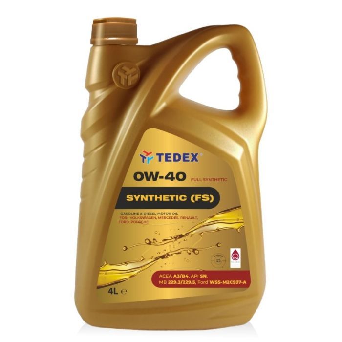 Моторное масло TEDEX SYNTHETIC (FS) MOTOR OIL 0W40 4л