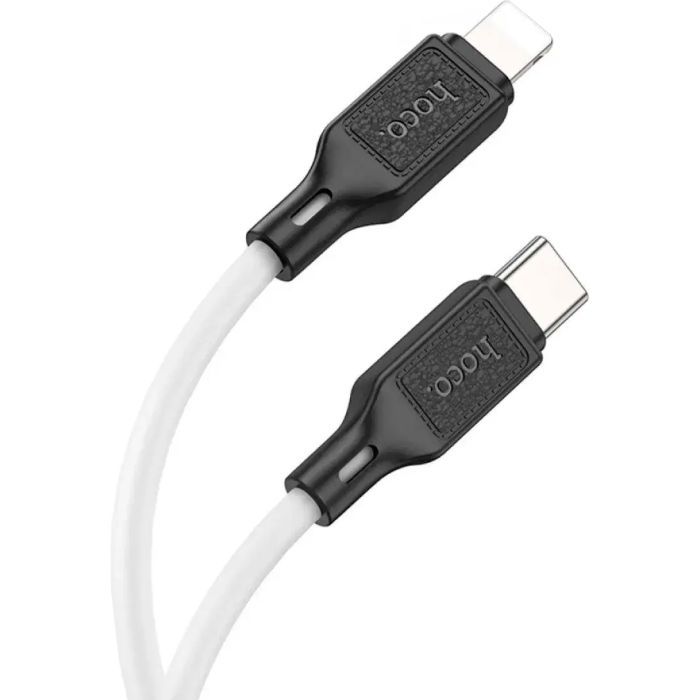 Дата кабель USB-C to Lightning 1.0m Cool silicone PD 20W X90 white HOCO (6931474788399) изображение 2