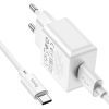 Зарядное устройство HOCO C106A Leisure USB + cable USB to USB-C 10.5W White (6931474783912) изображение 6