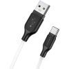Дата кабель USB 2.0 AM to USB-C 1.0m 3A silicone BX42 white BOROFONE (6931474736772) изображение 2