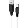 Дата кабель USB 2.0 AM to USB-C 1.0m 3A silicone BX42 white BOROFONE (6931474736772)