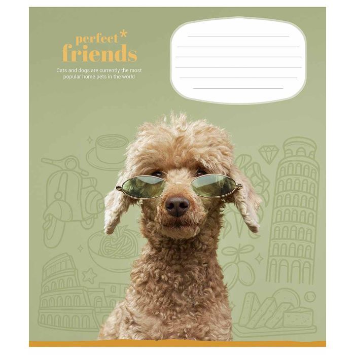 Зошит Школярик Perfect friends 12 аркушів клітинка (012-3250K) зображення 2