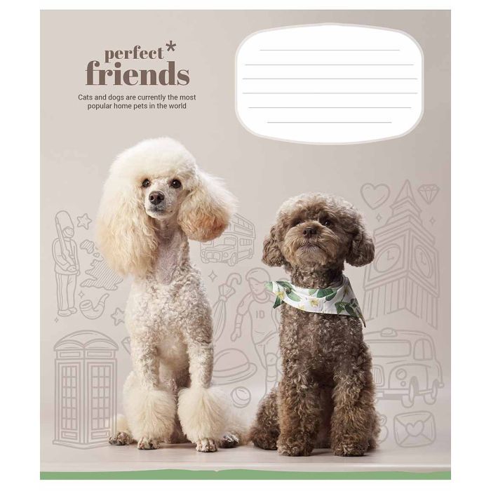 Зошит Школярик Perfect friends 12 аркушів клітинка (012-3250K) зображення 3