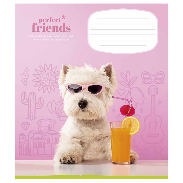 Зошит Школярик Perfect friends 12 аркушів клітинка (012-3250K) зображення 4