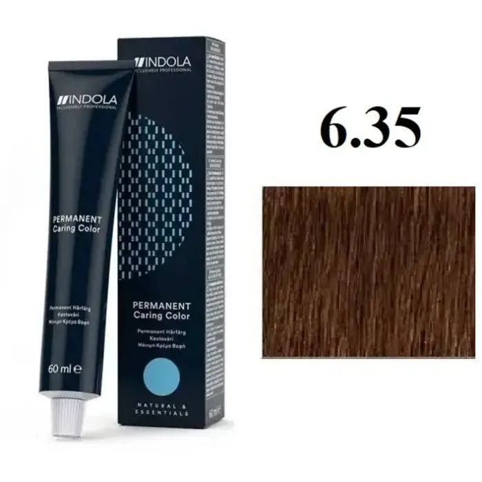 Краска для волос Indola Permanent Caring Color 7.35 – Средний блонд золотистый красное дерево (4045787932300) изображение 2