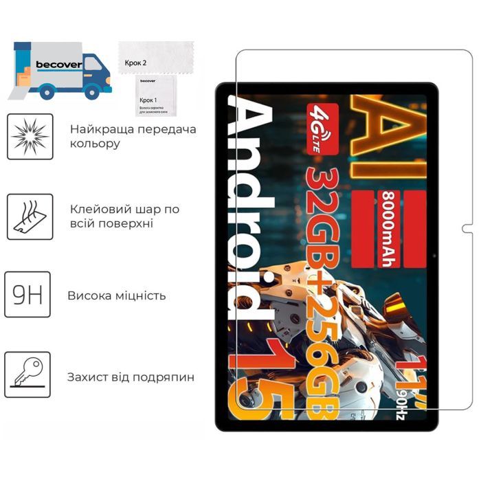Скло захисне BeCover Doogee Tab G6 / G6 Plus 11.0" (713715) зображення 2