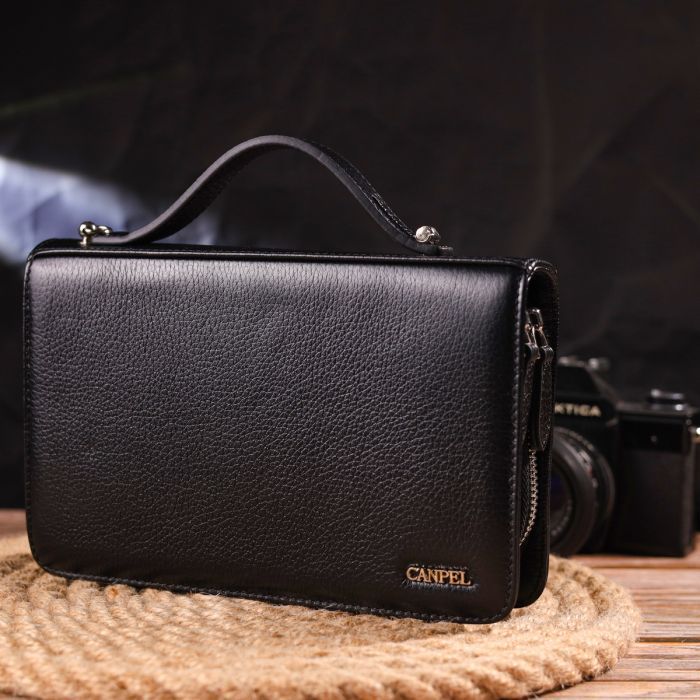 Сумка Canpellini Из натуральной кожи Черная (21567) изображение 10