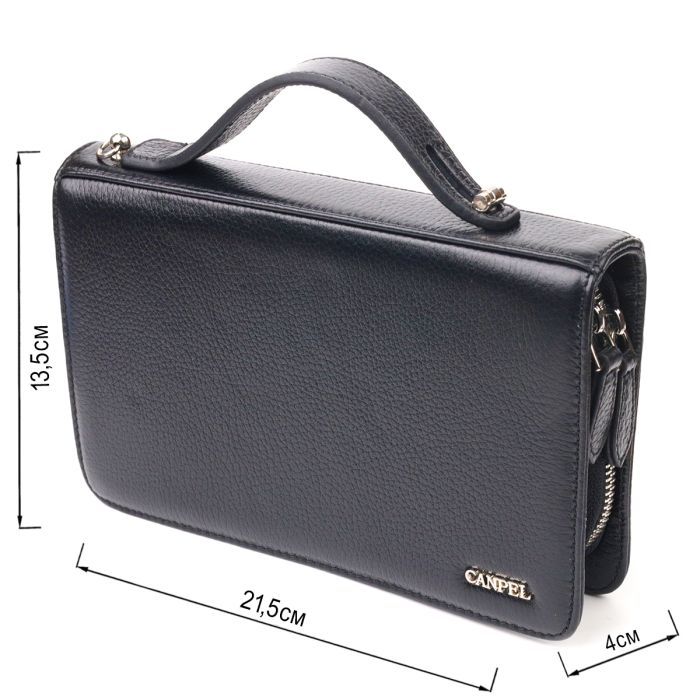 Сумка Canpellini Из натуральной кожи Черная (21567) изображение 3
