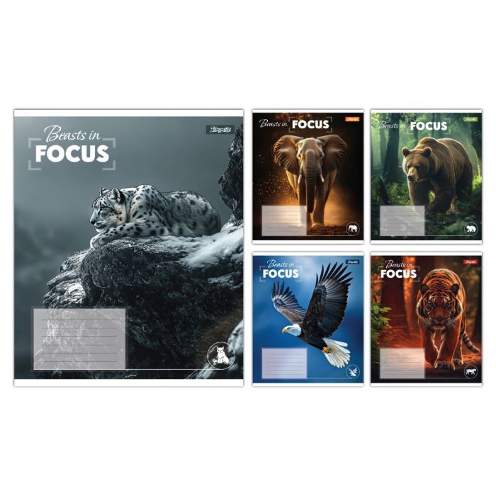 Тетрадь 1 вересня Beasts in FocusА5 48 листов клетка (768060)