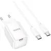 Зарядное устройство HOCO C148A USB-C PD30W + cable USB-C to USB-C white (6942007630320) изображение 4