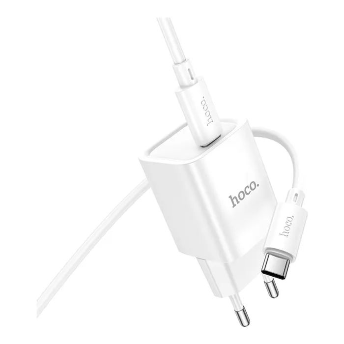 Зарядное устройство HOCO C148A USB-C PD30W + cable USB-C to USB-C white (6942007630320) изображение 7