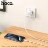 Зарядное устройство HOCO C148A USB-C PD30W + cable USB-C to USB-C white (6942007630320) изображение 8